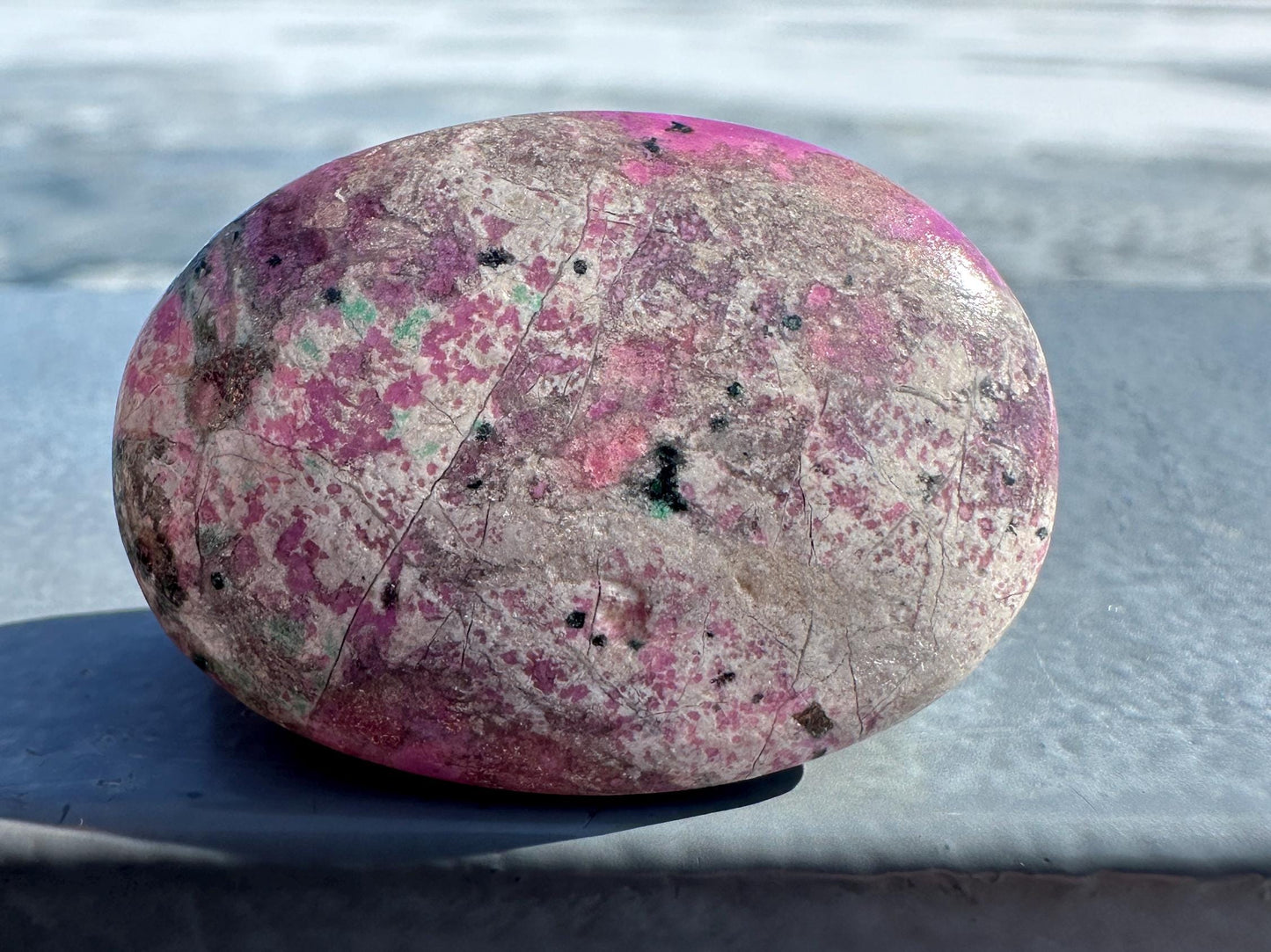 Stunning Cobalto Calcite Small Palm Stone | Home Decor | Crystal and Stones