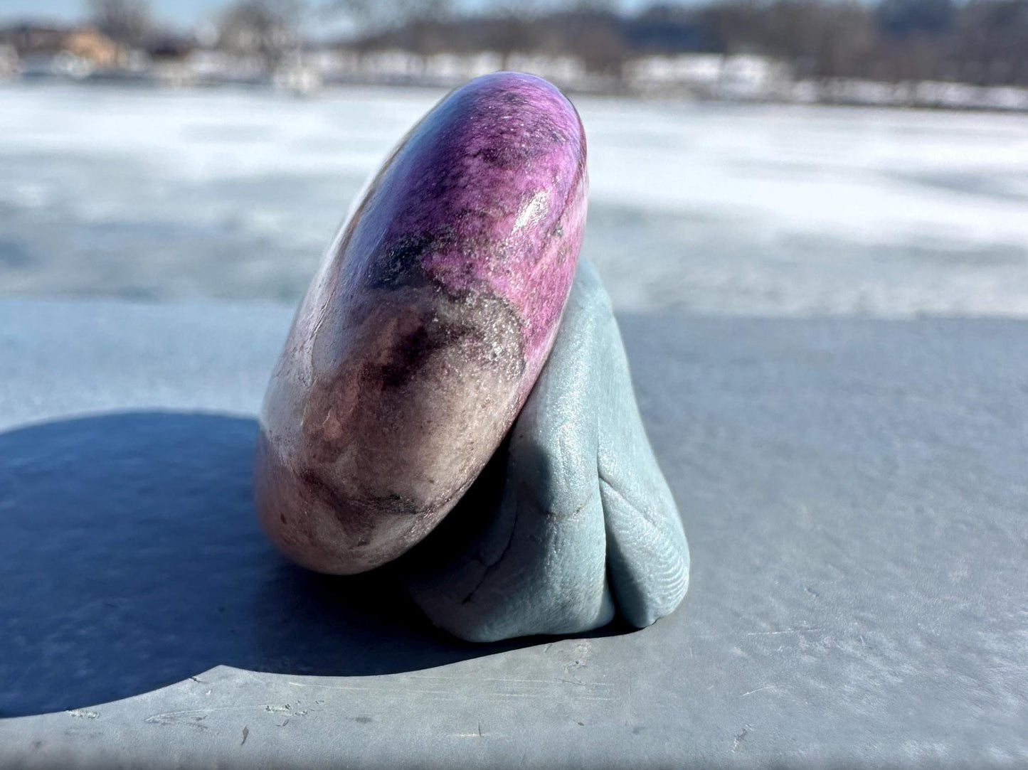 Stunning Cobalto Calcite Small Palm Stone | Home Decor | Crystal and Stones