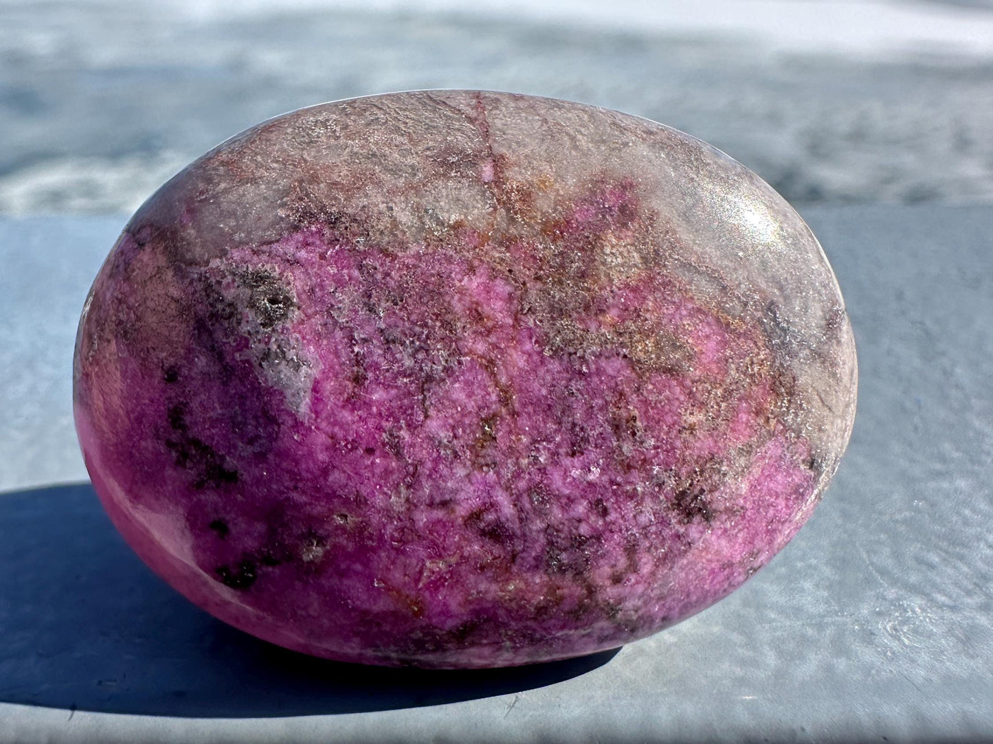 Stunning Cobalto Calcite Small Palm Stone | Home Decor | Crystal and Stones