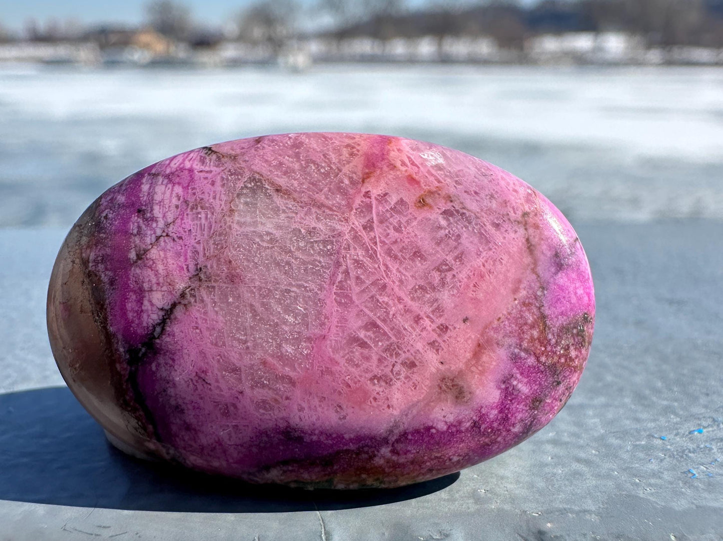 Stunning Cobalto Calcite Small Palm Stone | Home Decor | Crystal and Stones