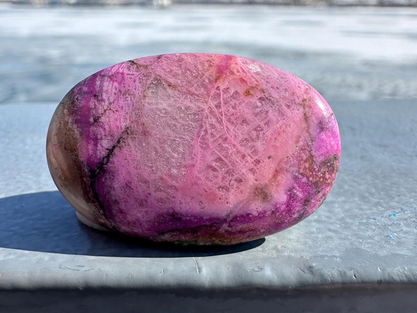Stunning Cobalto Calcite Small Palm Stone | Home Decor | Crystal and Stones