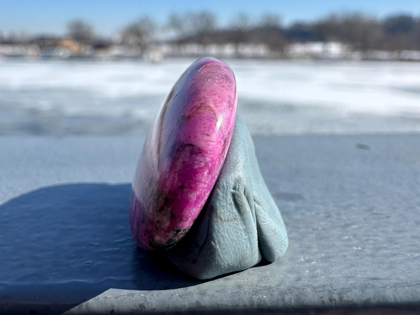 Stunning Cobalto Calcite Small Palm Stone | Home Decor | Crystal and Stones