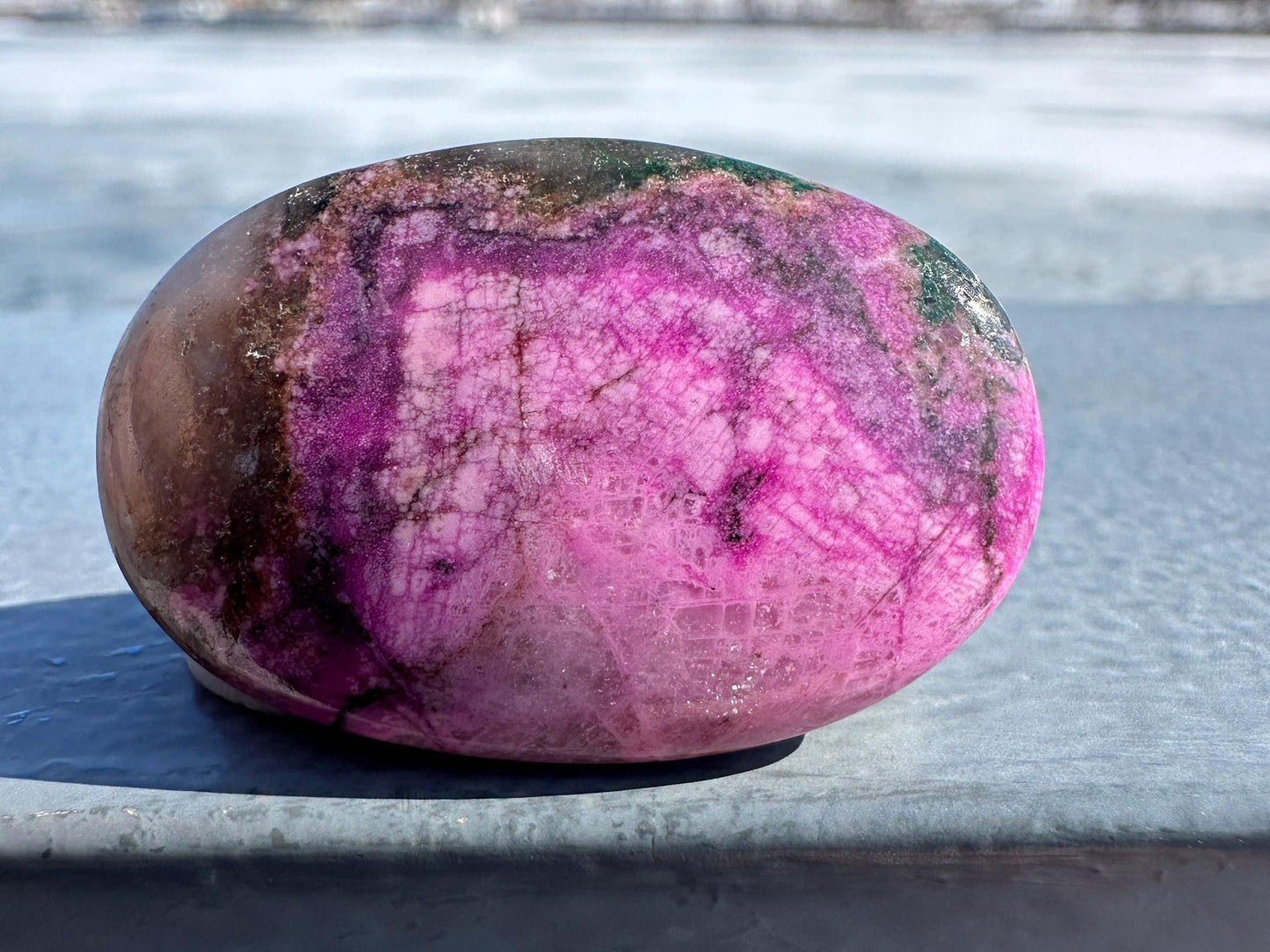 Stunning Cobalto Calcite Small Palm Stone | Home Decor | Crystal and Stones