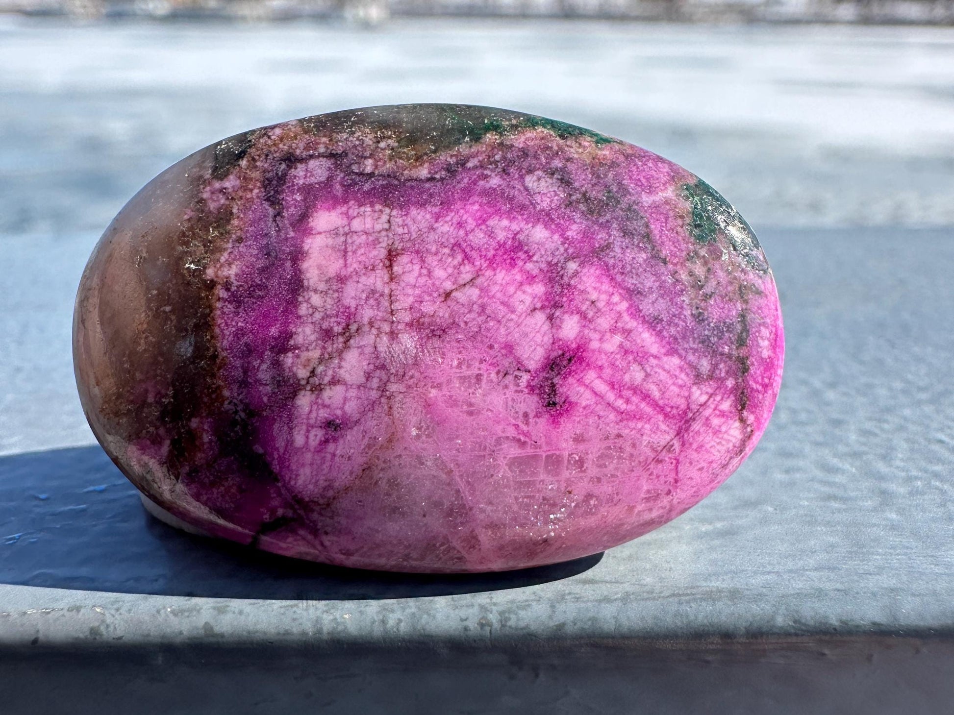 Stunning Cobalto Calcite Small Palm Stone | Home Decor | Crystal and Stones