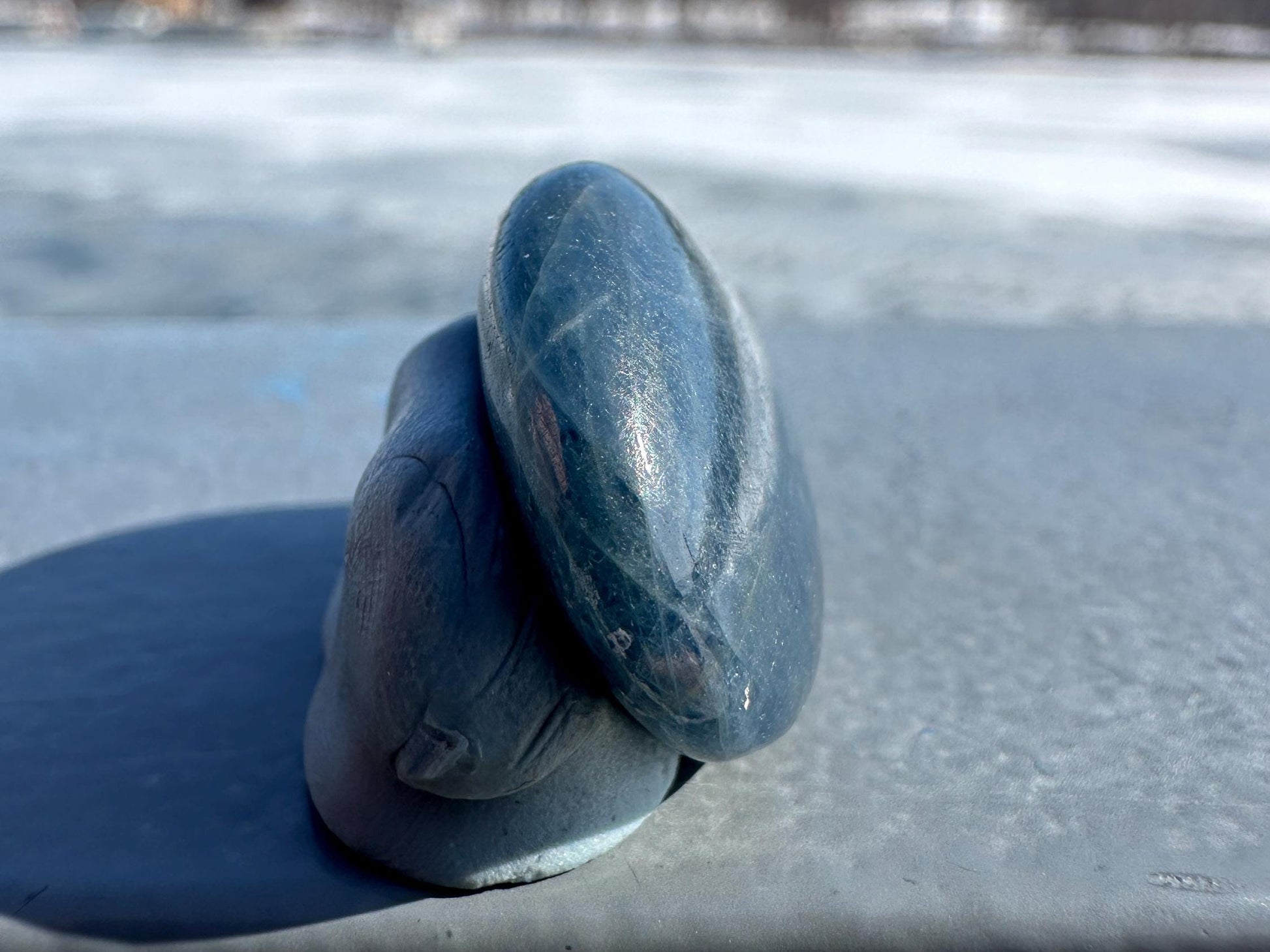 Blue Sapphire Polished Small Palm Stone