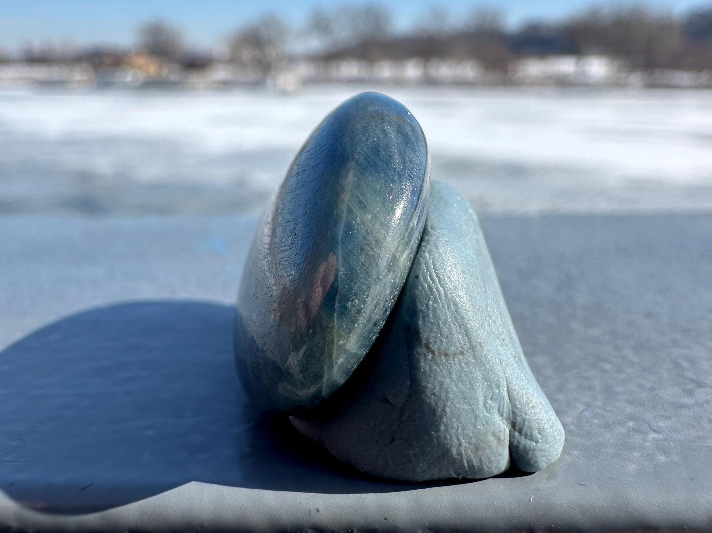 Blue Sapphire Polished Small Palm Stone