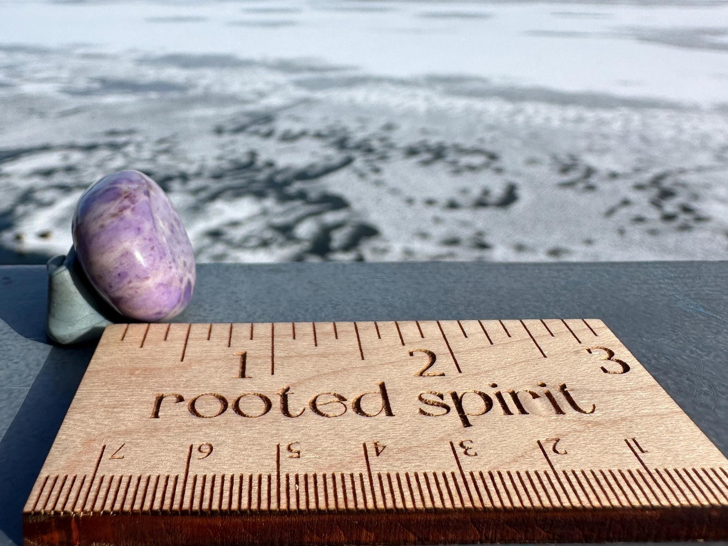 Rare Natural Lavender Jade Palm Stone from Turkey