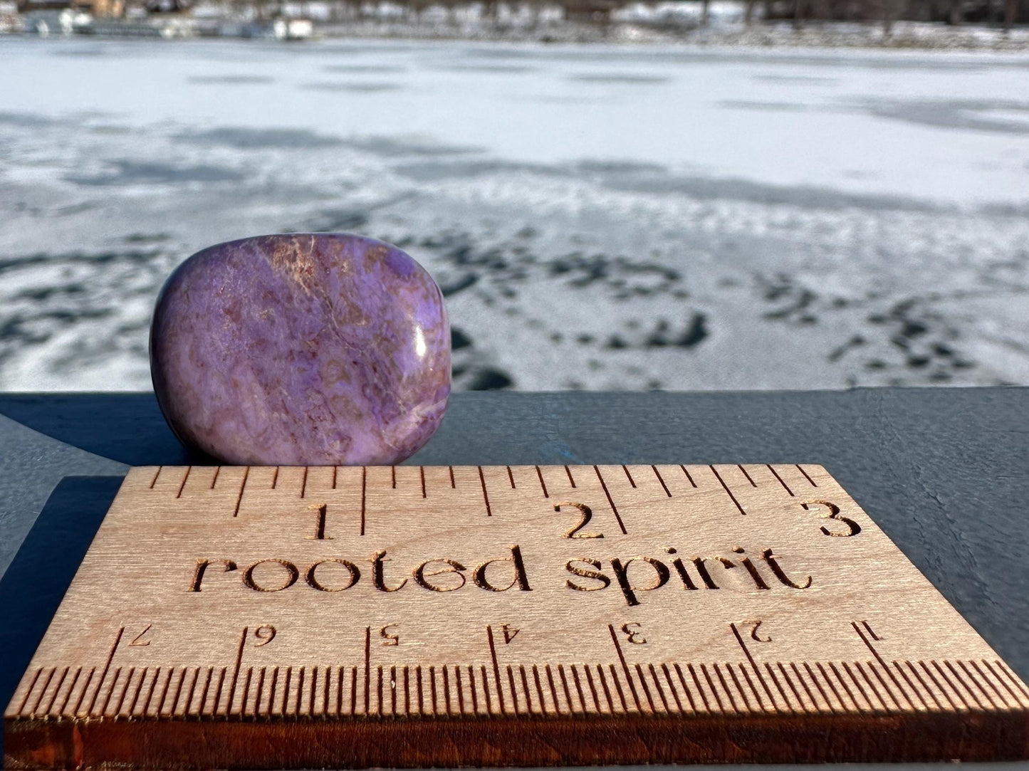 Rare Natural Lavender Jade Palm Stone from Turkey