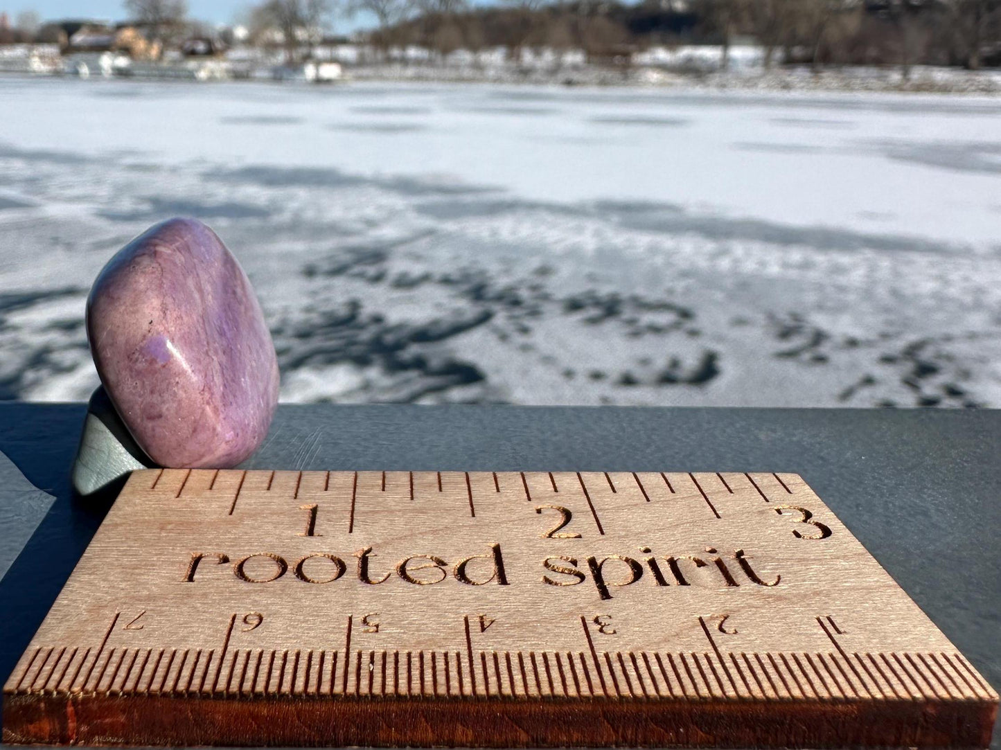 Rare Natural Lavender Jade Palm Stone from Turkey