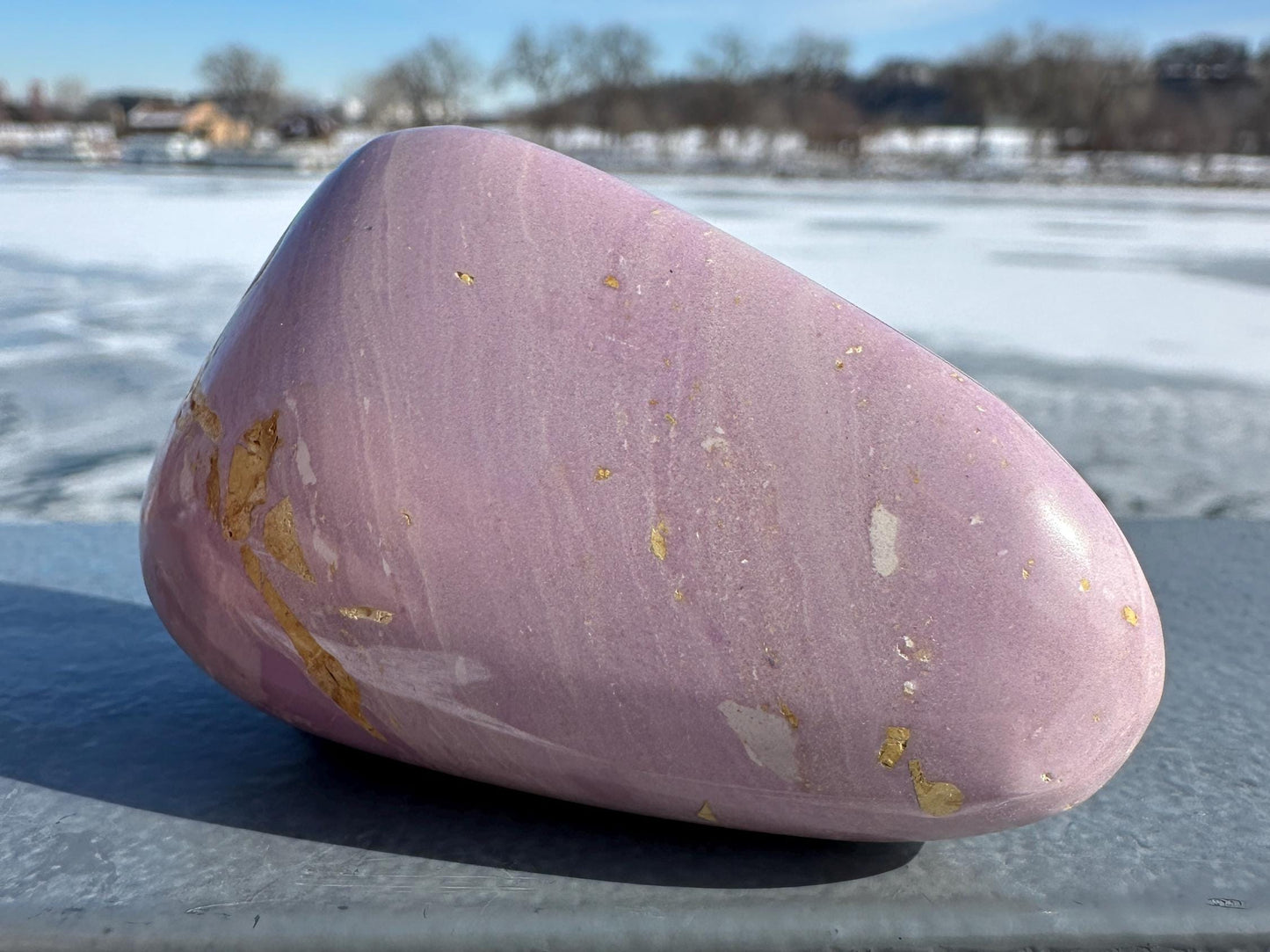 Gorgeous Natural Phosphosiderite Polished Stone Freeform