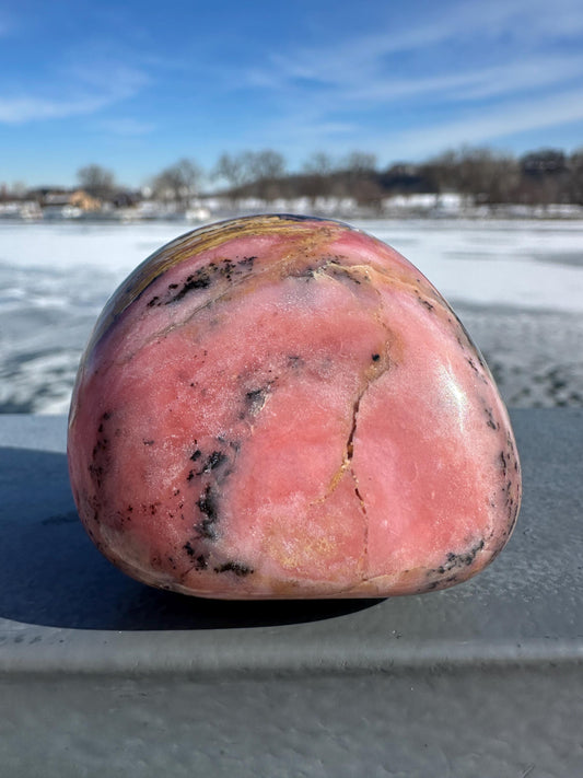 Gorgeous Natural Strawberry Opal Palm Stone