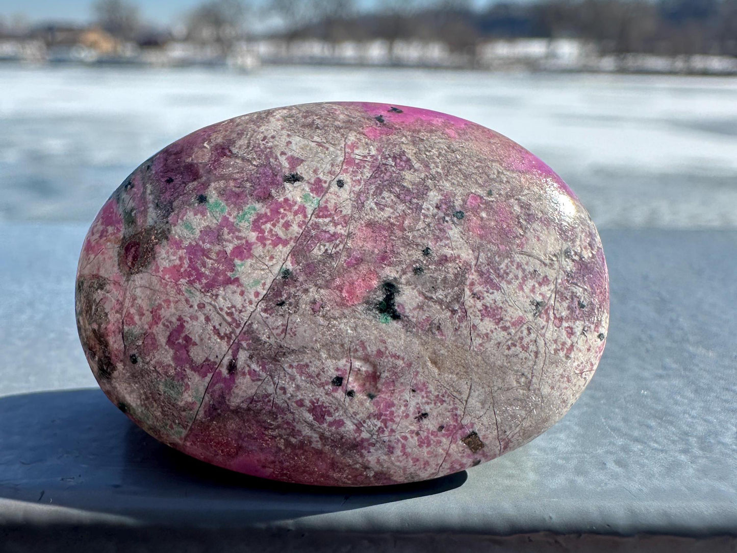 Stunning Cobalto Calcite Small Palm Stone | Home Decor | Crystal and Stones