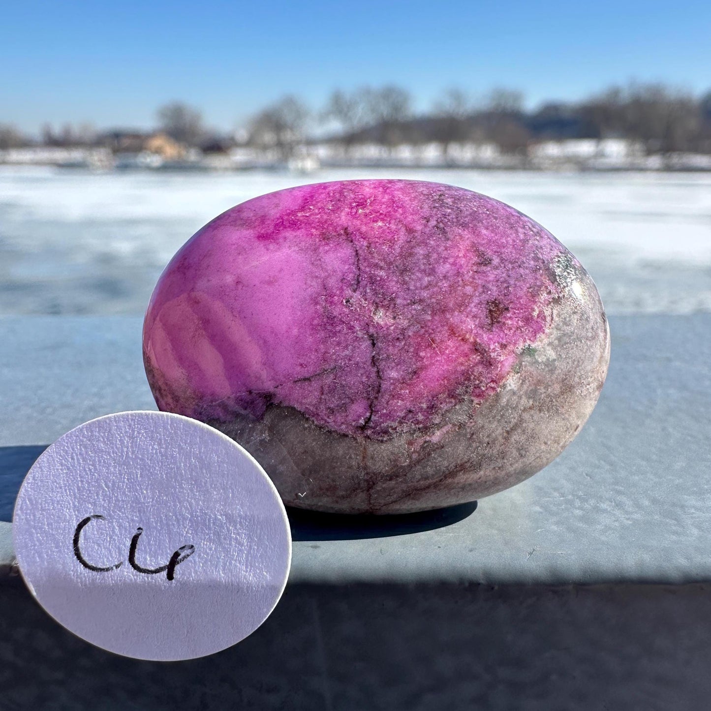 Stunning Cobalto Calcite Small Palm Stone | Home Decor | Crystal and Stones