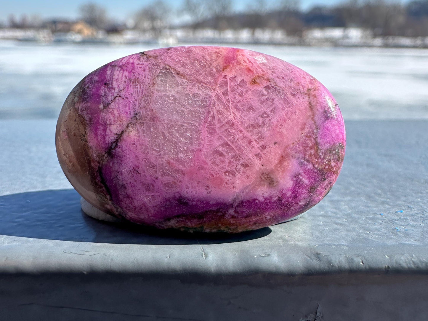 Stunning Cobalto Calcite Small Palm Stone | Home Decor | Crystal and Stones