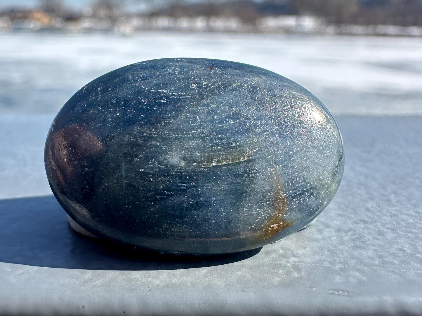 Blue Sapphire Polished Small Palm Stone