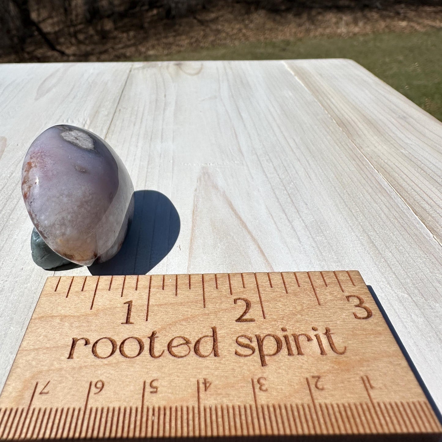 Gorgeous Blue Flower Agate Palm Stone