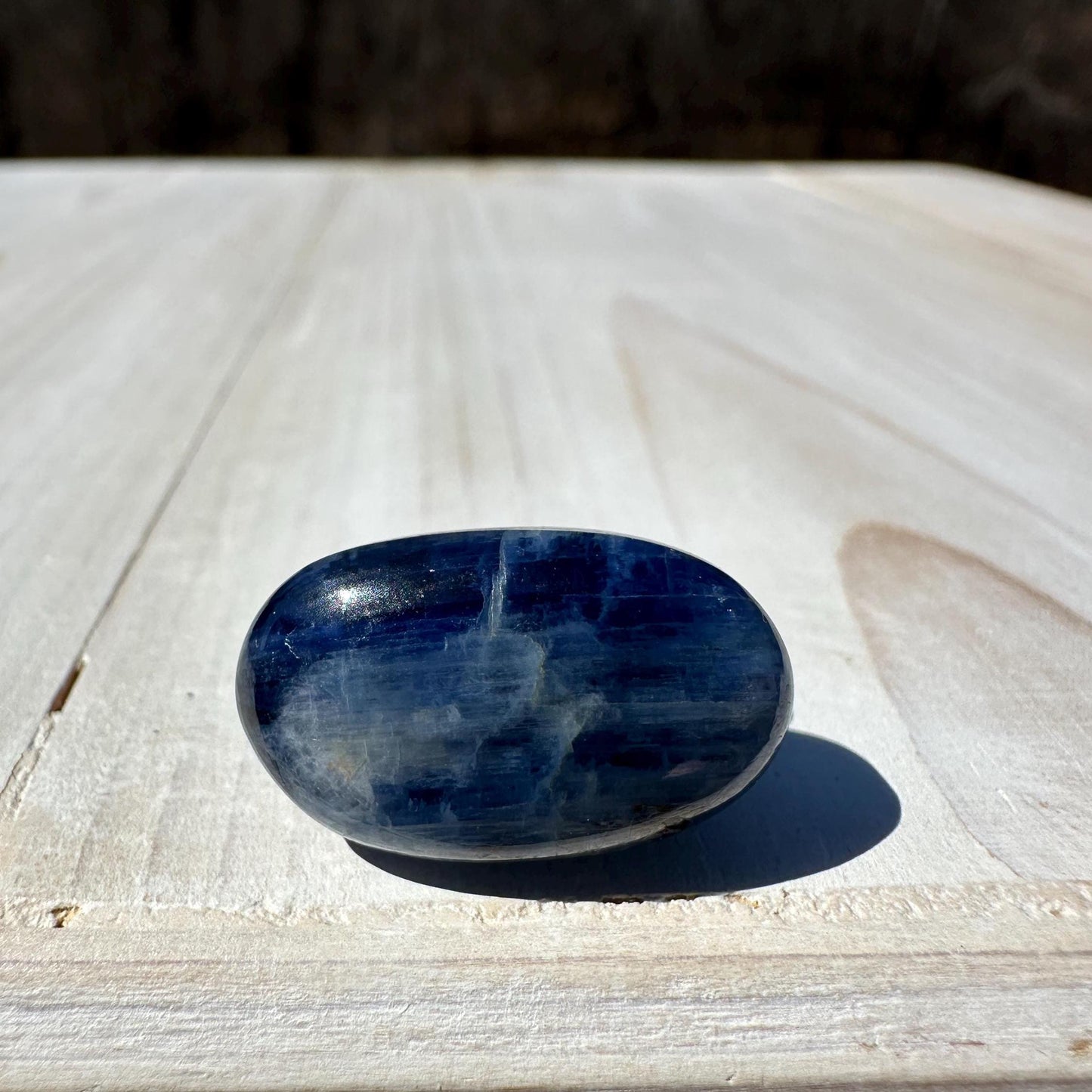 Gorgeous High Quality Polished Blue Kyanite Mini Palm Stone from Nepal