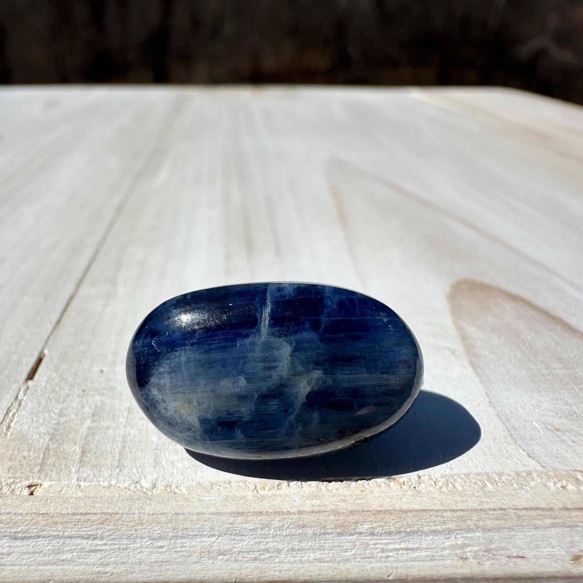 Gorgeous High Quality Polished Blue Kyanite Mini Palm Stone from Nepal