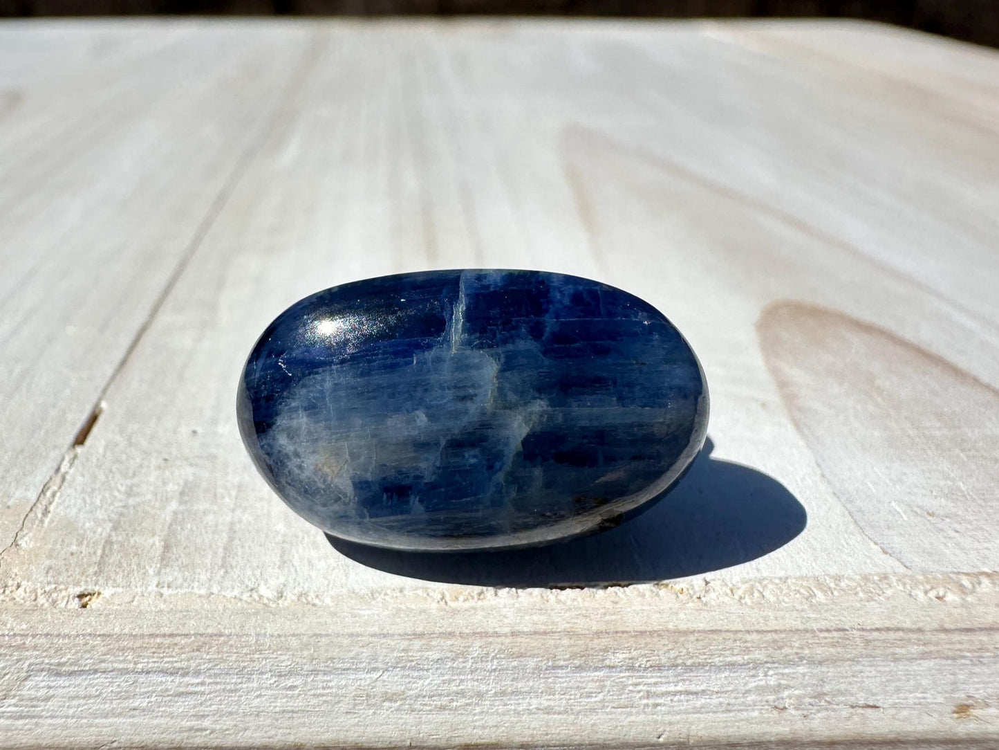 Gorgeous High Quality Polished Blue Kyanite Mini Palm Stone from Nepal