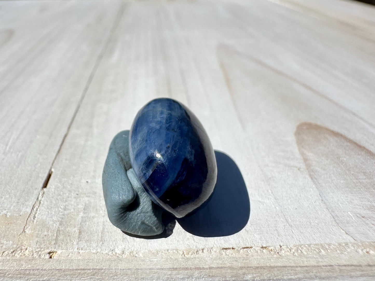 Gorgeous High Quality Polished Blue Kyanite Mini Palm Stone from Nepal
