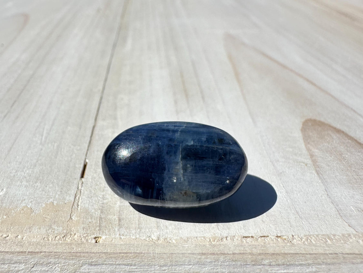 Gorgeous High Quality Polished Blue Kyanite Mini Palm Stone from Nepal
