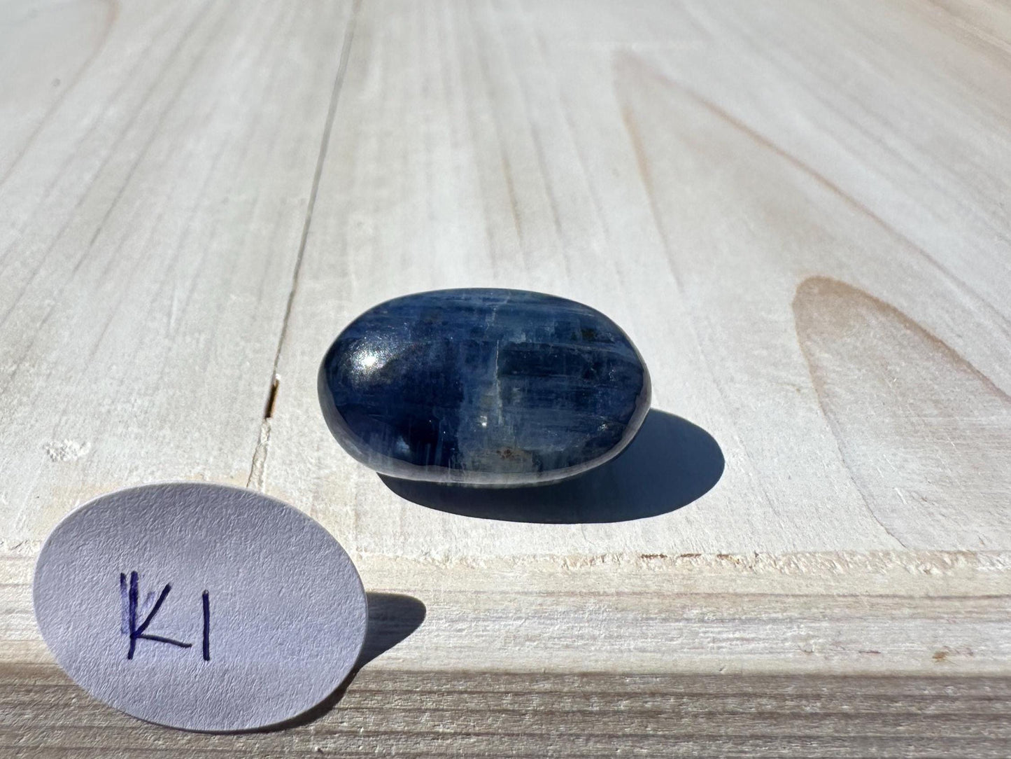 Gorgeous High Quality Polished Blue Kyanite Mini Palm Stone from Nepal