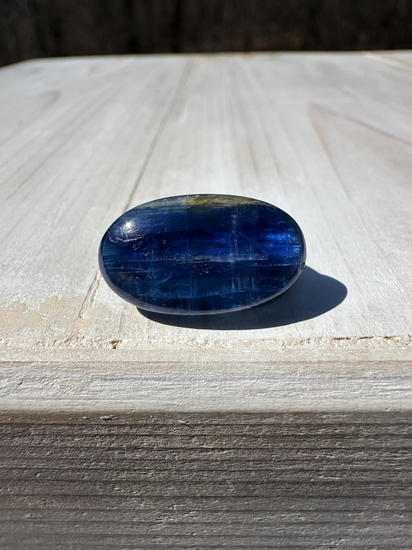 Gorgeous High Quality Polished Blue Kyanite Mini Palm Stone from Nepal