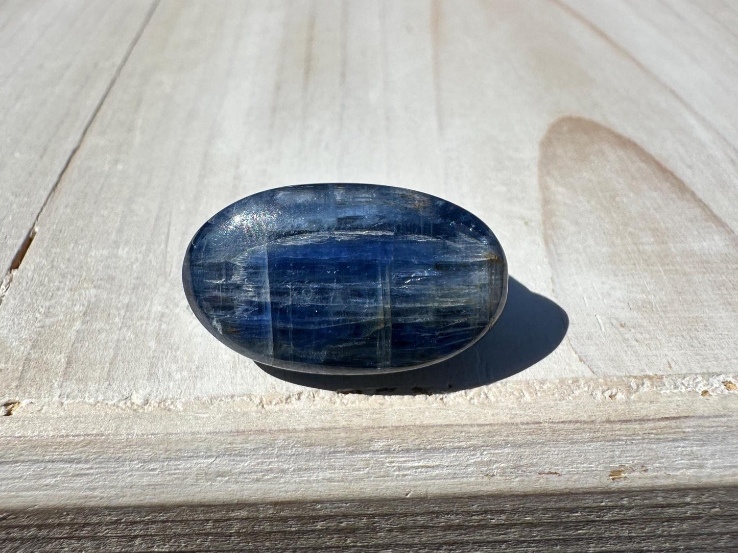Gorgeous High Quality Polished Blue Kyanite Mini Palm Stone from Nepal