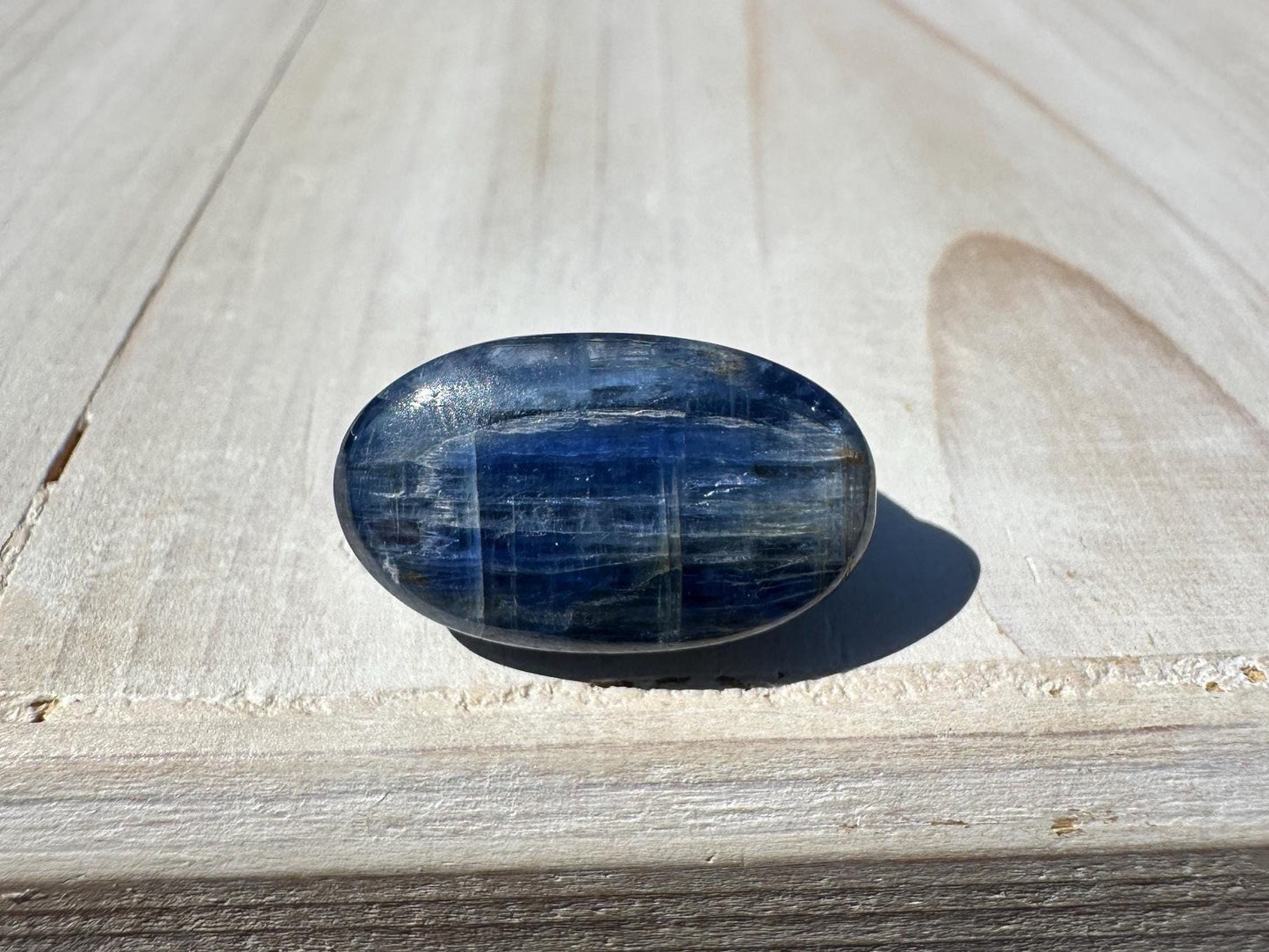 Gorgeous High Quality Polished Blue Kyanite Mini Palm Stone from Nepal
