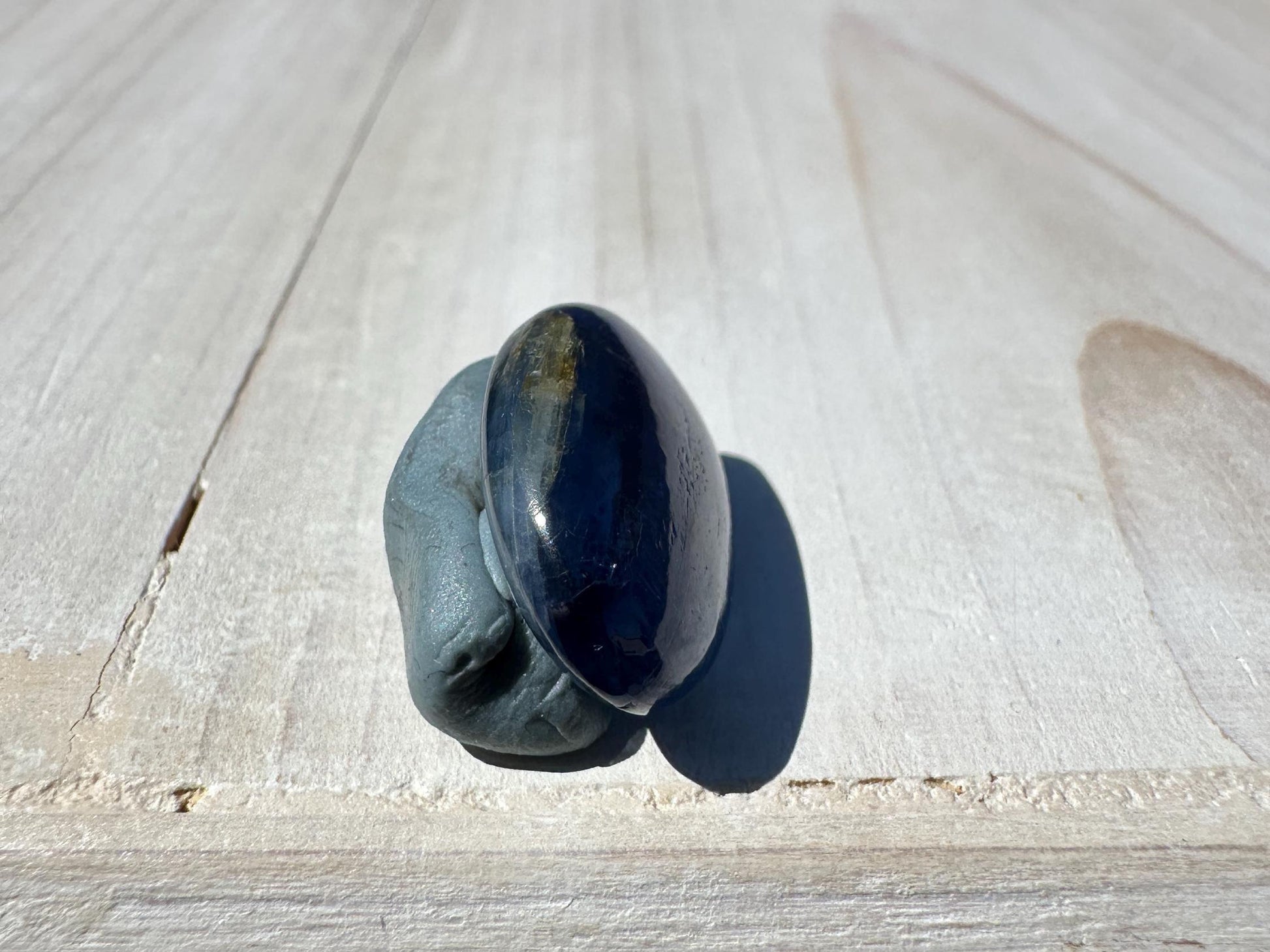 Gorgeous High Quality Polished Blue Kyanite Mini Palm Stone from Nepal