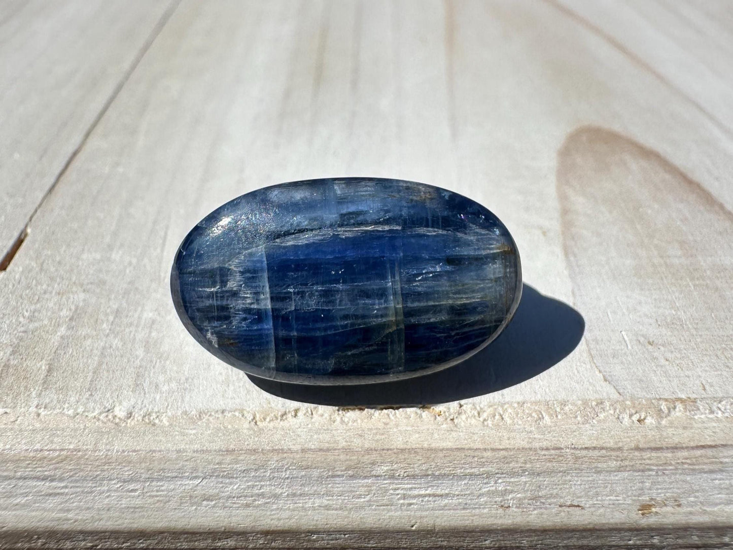 Gorgeous High Quality Polished Blue Kyanite Mini Palm Stone from Nepal