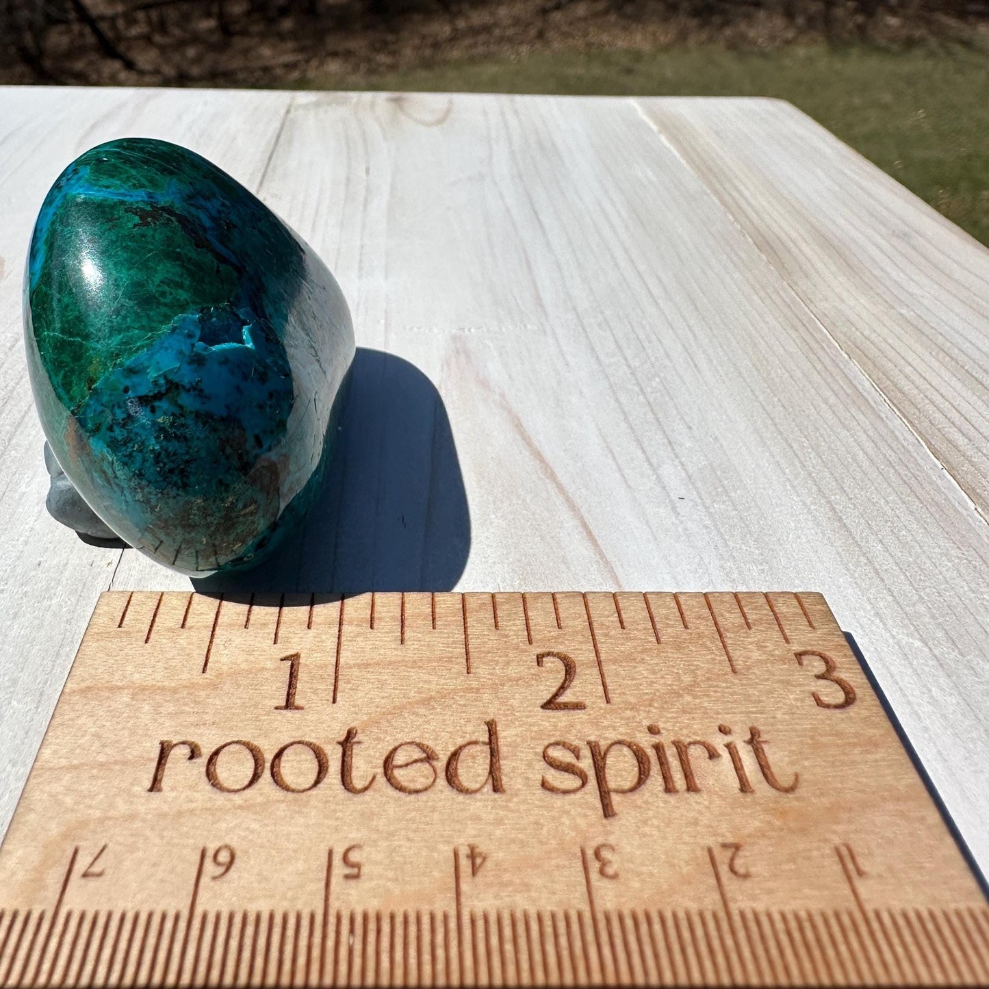 Stunning Chrysocolla and Malachite Polished Stone Freeform from Peru