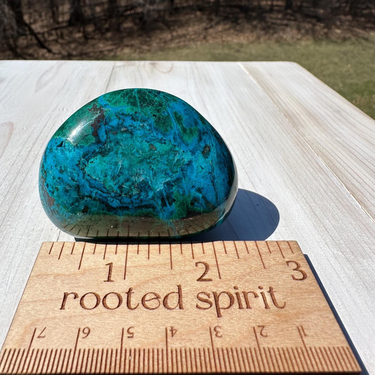 Stunning Chrysocolla and Malachite Polished Stone Freeform from Peru