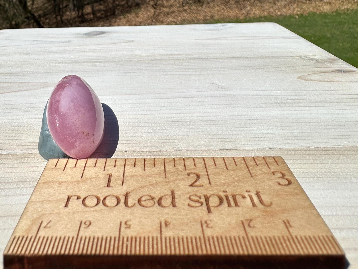 Pretty Pink Aragonite Palm Stone with Hematite