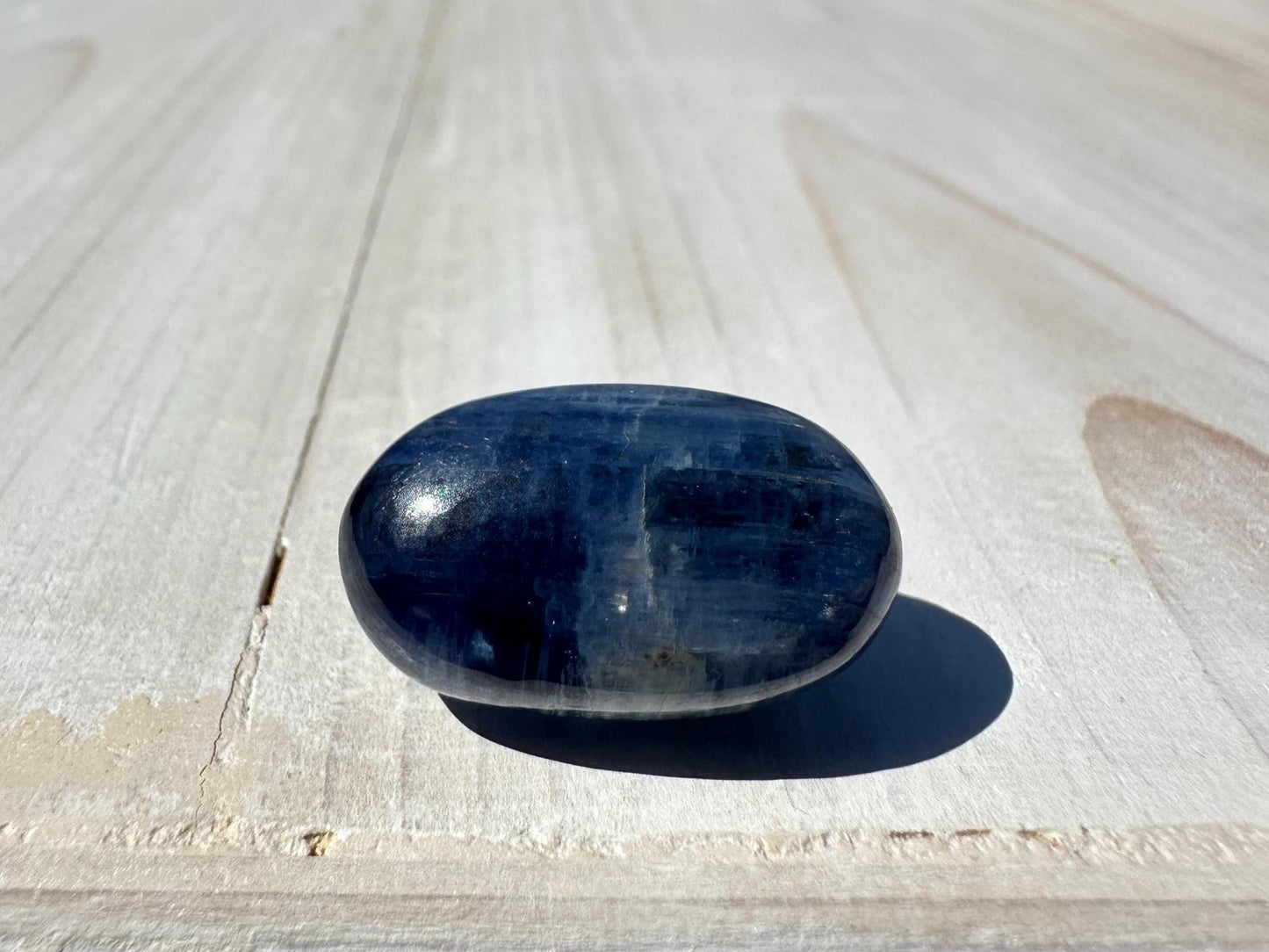 Gorgeous High Quality Polished Blue Kyanite Mini Palm Stone from Nepal