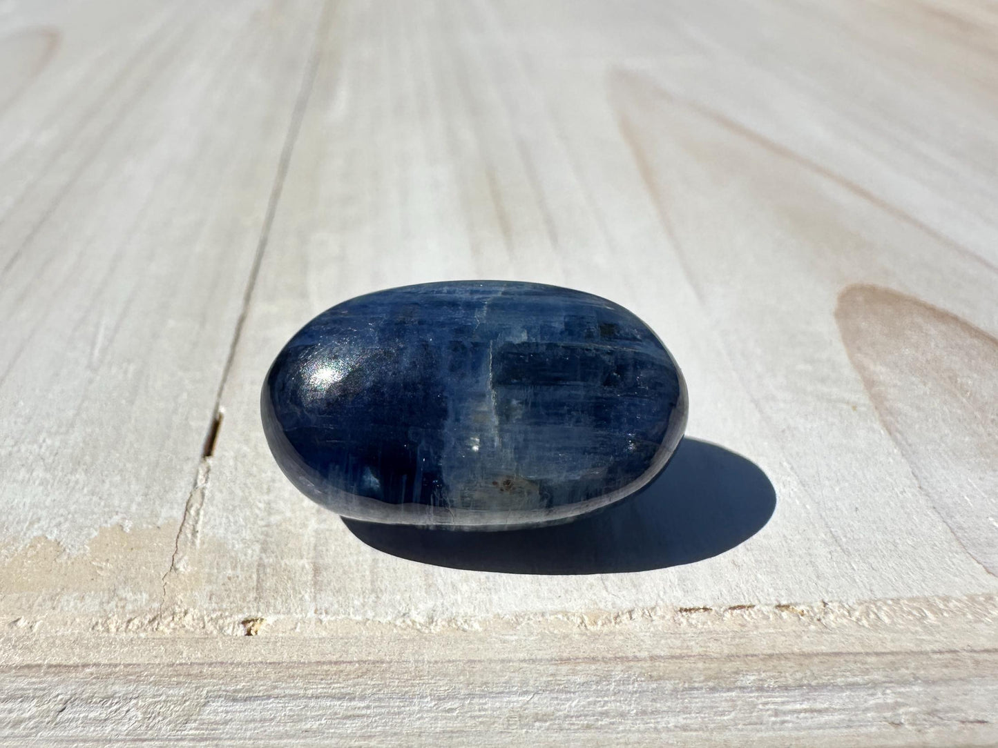 Gorgeous High Quality Polished Blue Kyanite Mini Palm Stone from Nepal