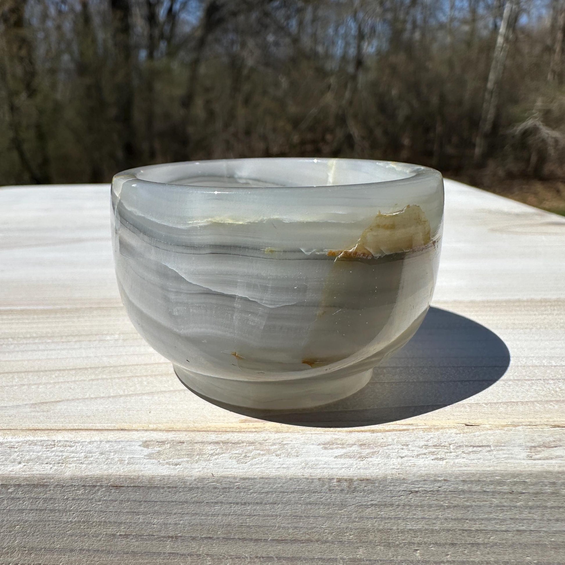 Small 2" Onyx Banded Dish | Crystal Bowl | Banded Onyx | Stone Dish