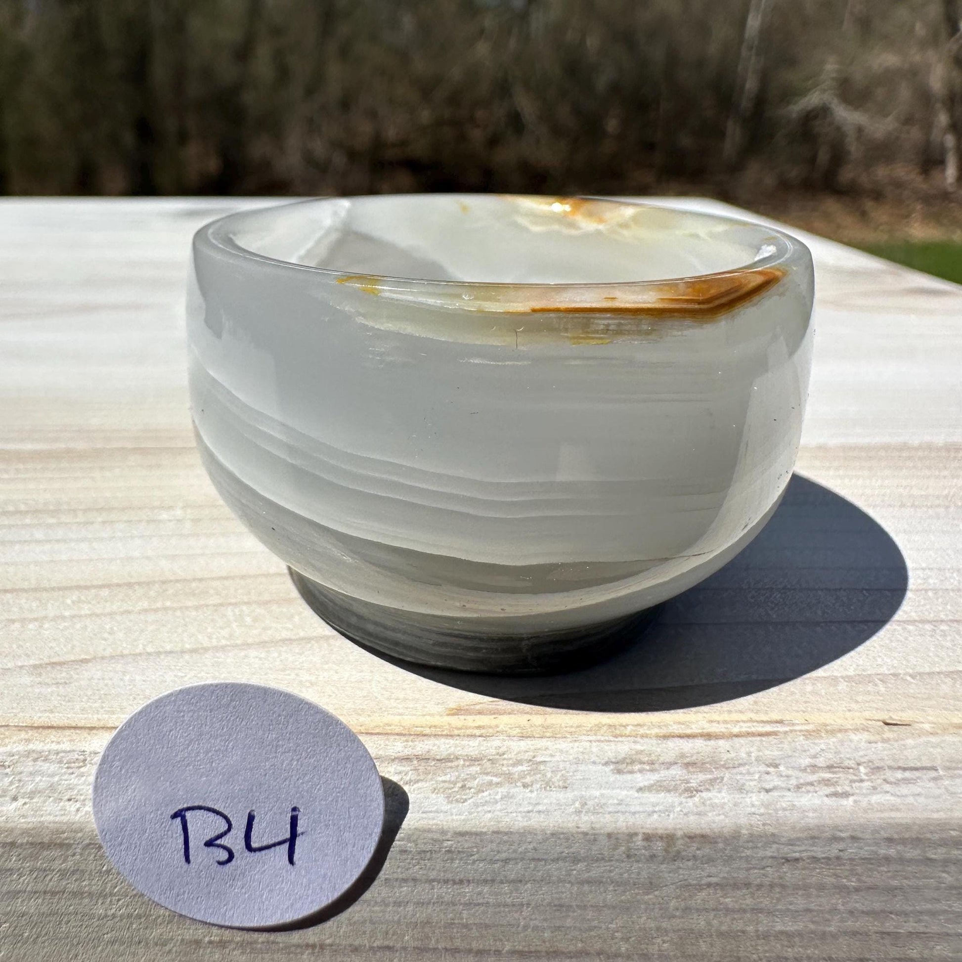 Small 2" Onyx Banded Dish | Crystal Bowl | Banded Onyx | Stone Dish
