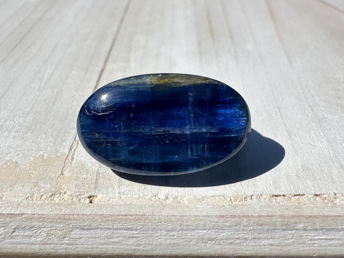 Gorgeous High Quality Polished Blue Kyanite Mini Palm Stone from Nepal