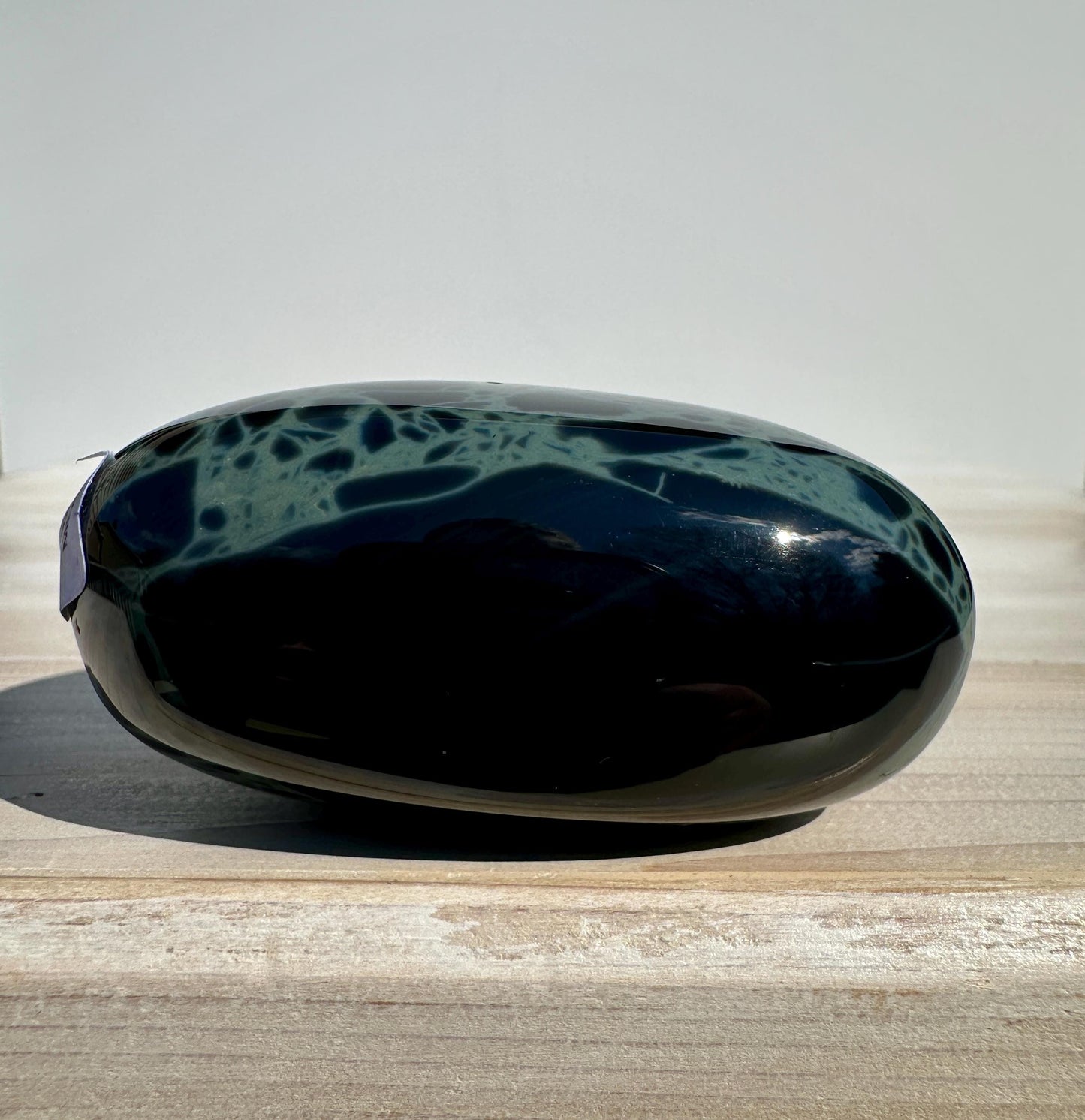 Spider Web Obsidian Palm Stone from Mexico