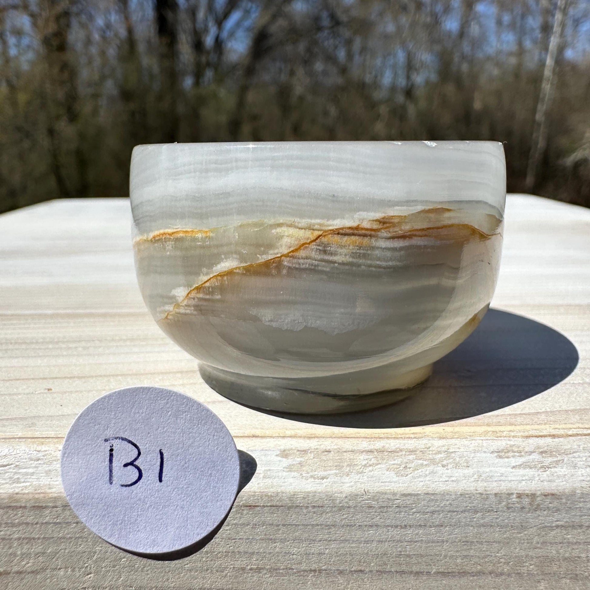 Small 2" Onyx Banded Dish | Crystal Bowl | Banded Onyx | Stone Dish