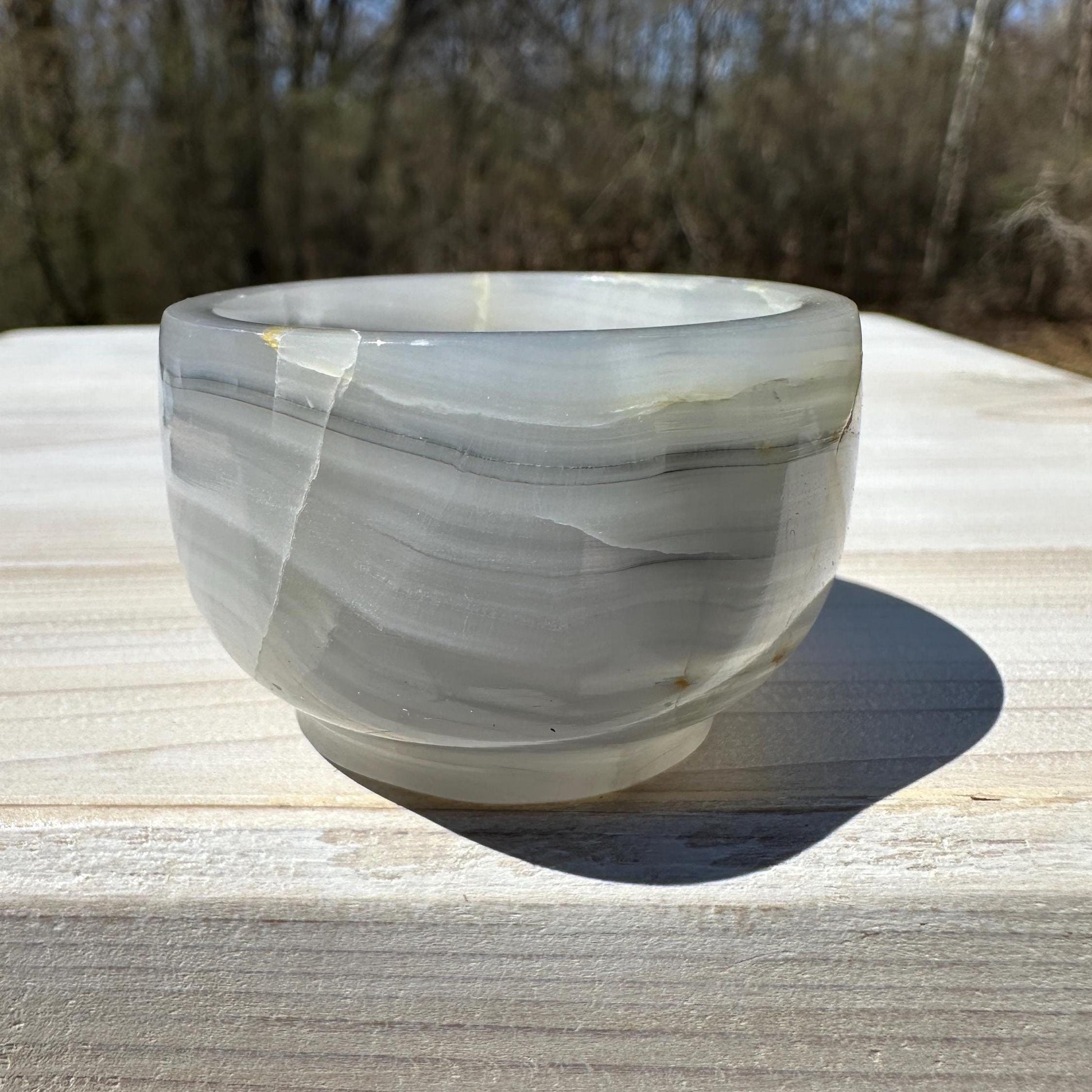 Small 2" Onyx Banded Dish | Crystal Bowl | Banded Onyx | Stone Dish