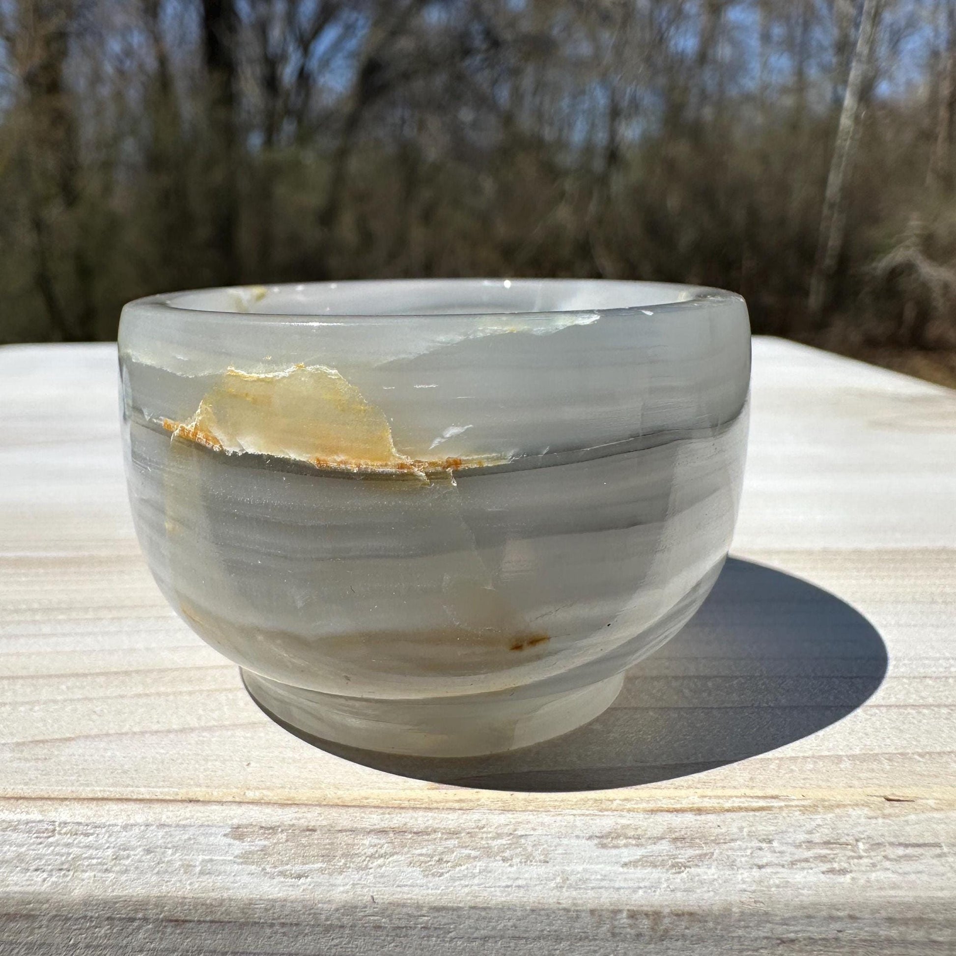Small 2" Onyx Banded Dish | Crystal Bowl | Banded Onyx | Stone Dish