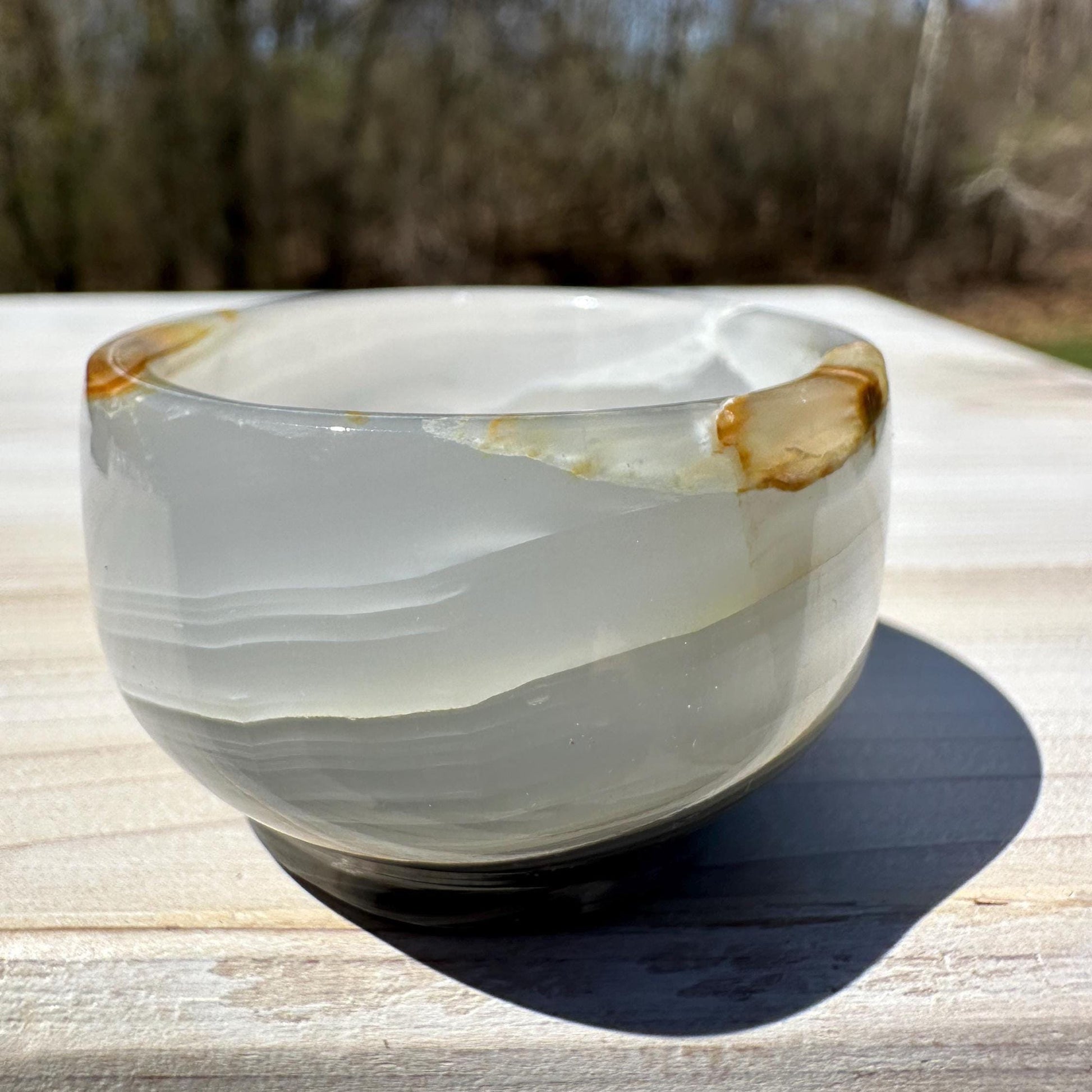 Small 2" Onyx Banded Dish | Crystal Bowl | Banded Onyx | Stone Dish