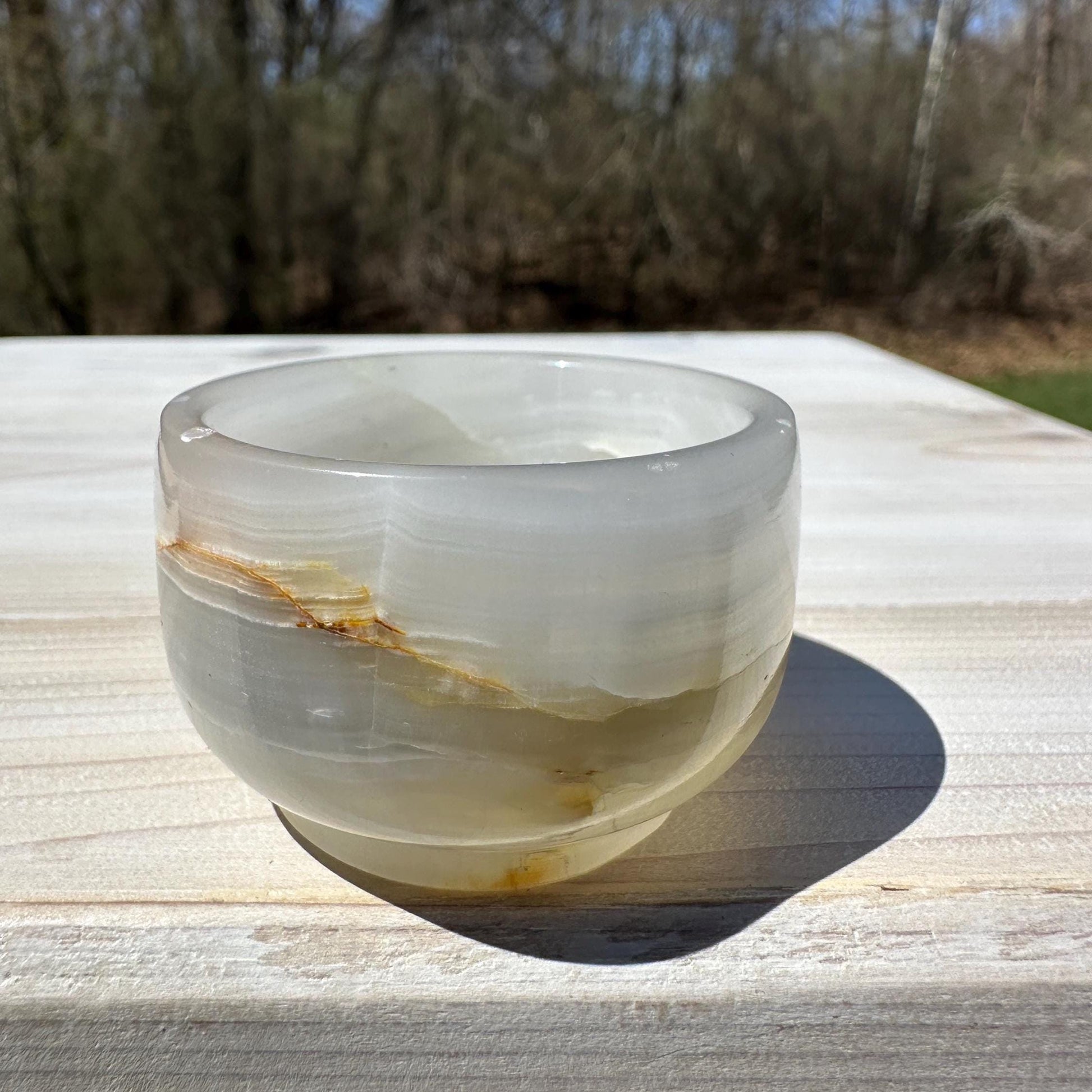 Small 2" Onyx Banded Dish | Crystal Bowl | Banded Onyx | Stone Dish