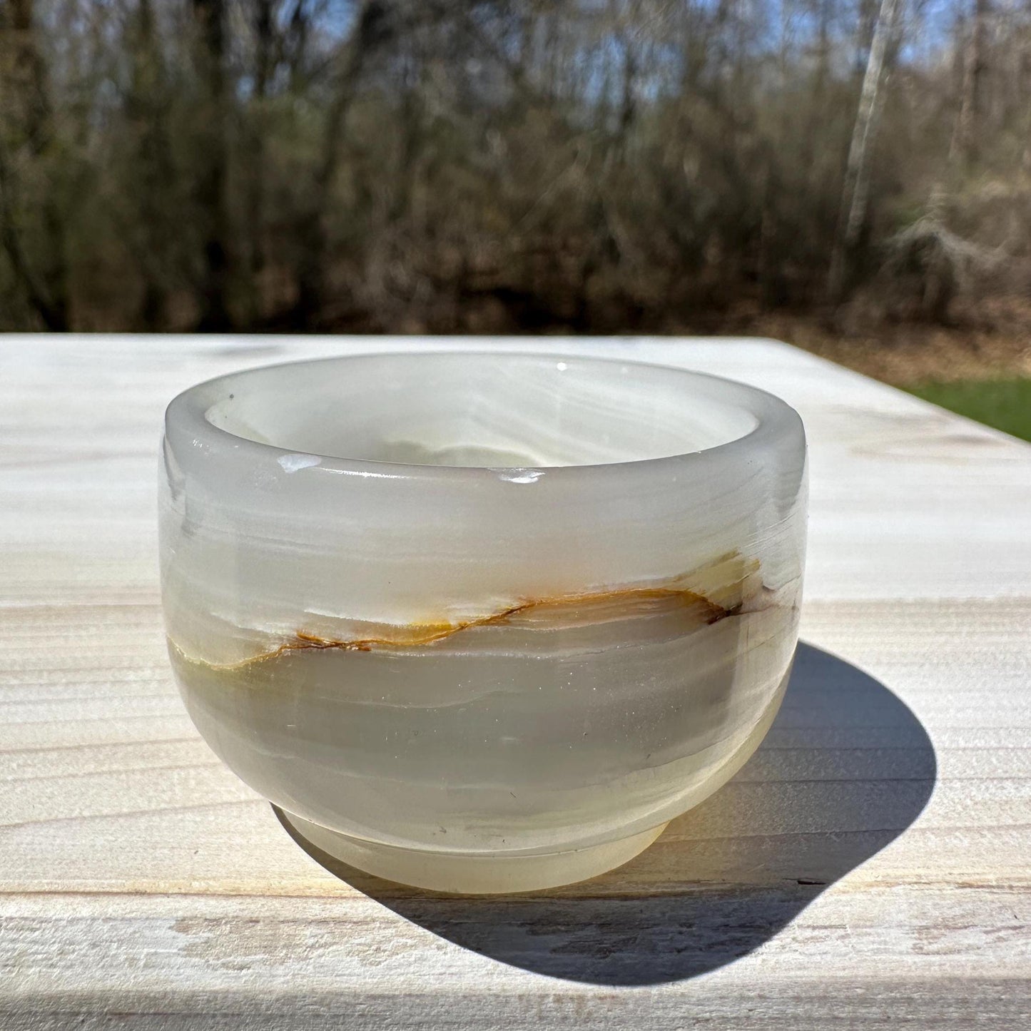 Small 2" Onyx Banded Dish | Crystal Bowl | Banded Onyx | Stone Dish