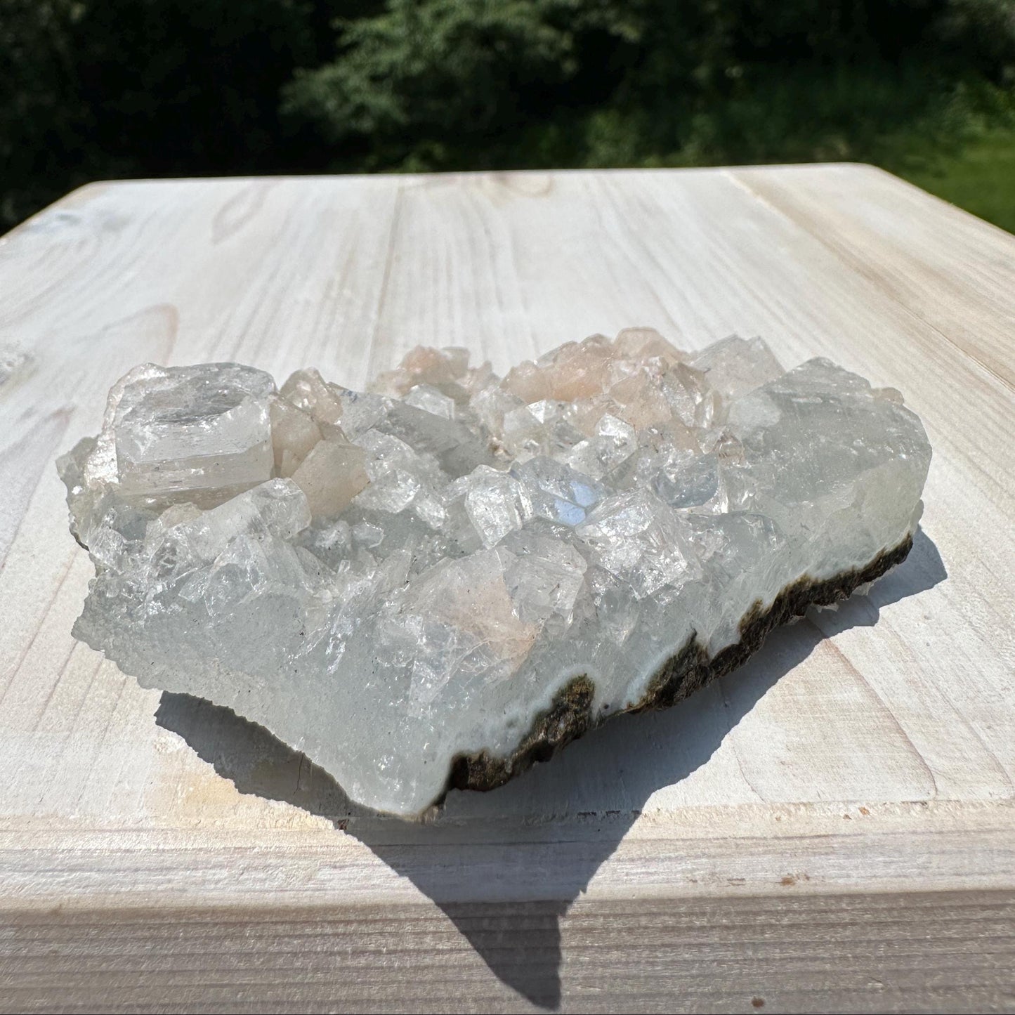 Pretty Apophyllite with Stilbite and Chalcedony Cluster