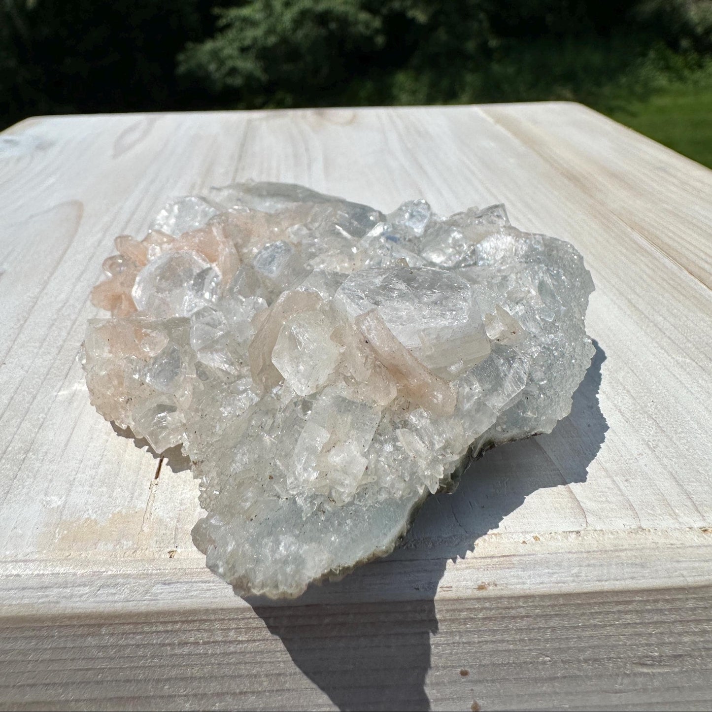 Pretty Apophyllite with Stilbite and Chalcedony Cluster