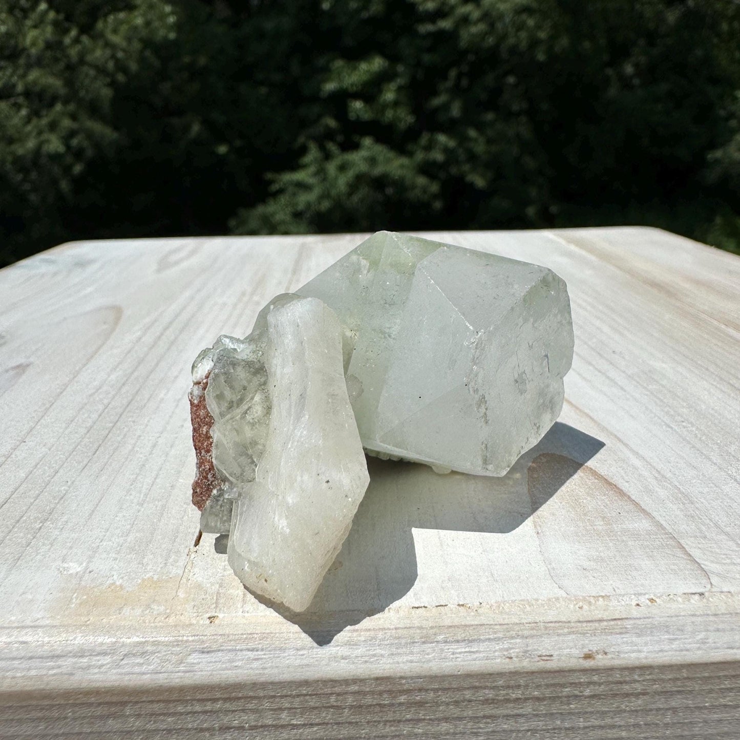 Pretty Apophyllite with Stilbite and Chalcedony Cluster