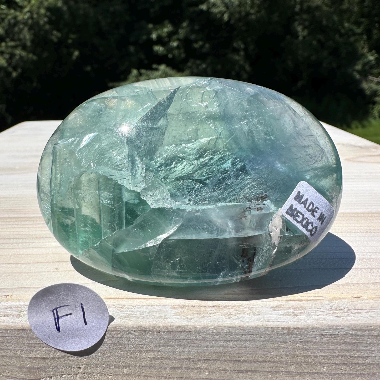 Gorgeous Large Mexican Fluorite Palm Stone - #1